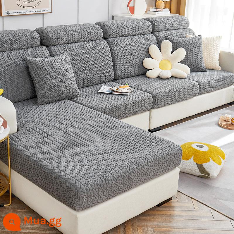 Bọc Ghế Sofa Bao Đàn Hồi Tất Cả Bao Gồm Đa Năng Đa Năng Tựa Lưng Ghế Dài Chống Bụi Mùa Đông Mô Hình 1 đệm Chống Trơn Trượt - Youmai Grey [Ngô Nhung]