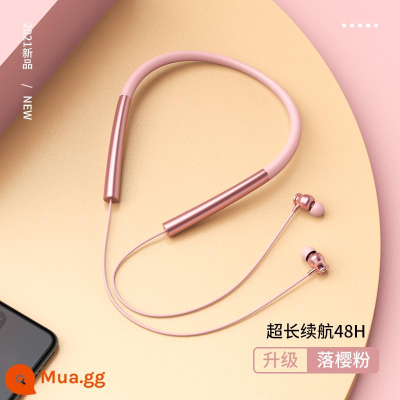 Tai nghe bluetooth treo cổ phù hợp Xiaomi không dây cao cấp mới chạy thể thao chống ồn chống mồ hôi táo tím - Luo Ying Fen [Thời lượng pin 48 giờ》Âm thanh Dolby 9D》Hấp thụ từ tính]