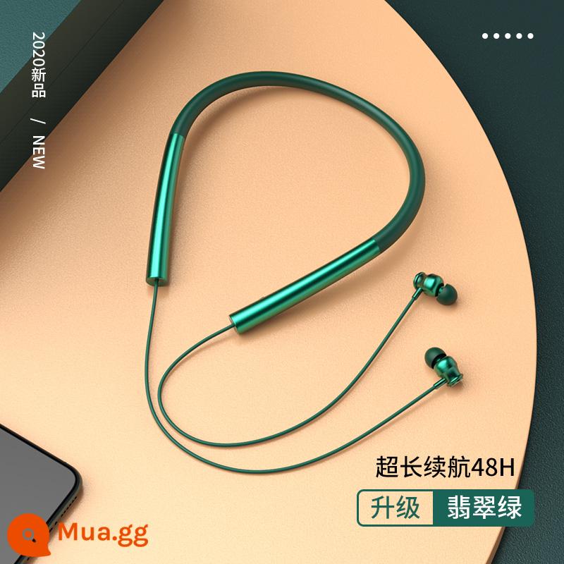 Tai nghe bluetooth treo cổ phù hợp Xiaomi không dây cao cấp mới chạy thể thao chống ồn chống mồ hôi táo tím - Màu xanh ngọc lục bảo [Thời lượng pin 48 giờ》Âm thanh Dolby vòm 9D》Hấp thụ từ tính]