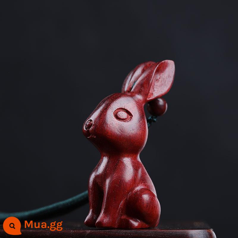 Tờ rơi châu Phi Rosewood Blood Sandalwood Gỗ mặt dây chuyền, Mặt dây chuyền Zodiac Rabbing Mặt dây chuyền điện thoại di động Tay cầm khóa khóa khóa - Túi treo có tay cầm lớn