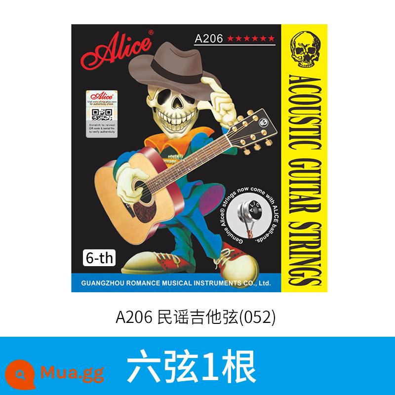 Alice Folk Guitar String A Set of 6 A206 One -String String String Guitar Guitar Phosphorus Bronze Rust -Pronound Steel String - 1 sáu dây