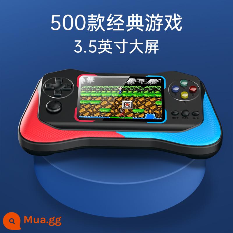 [Cảm thấy tốt] Máy chơi game cầm tay hoài cổ mới sup thời thơ ấu cổ điển máy chơi game cầm tay cổ điển Tetris super PSP Mary mini FC nhỏ Máy chơi game cầm tay đôi - Model đơn màu đỏ và xanh + cáp AV 3 m [Màn hình ngang 3,5 inch 500 trong một]