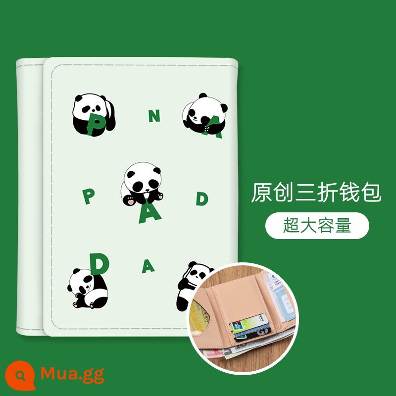 Đồ Bộ Mèo Ví Nhỏ Gọn Đựng Thẻ Dung Tích Lớn Khe Cắm Thẻ Đa Năng Ví Đựng Tiền Xu 2024 Mới Nam Ngắn kẹp Hốc Nữ - [Five Pandas] Ví gấp 3