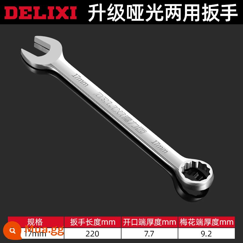 Cờ lê lưỡng dụng Delixi thép carbon cao mận mở cờ lê hoa mận cờ lê đĩa nĩa bộ cờ lê bánh cóc - Delixi đa năng 17MM