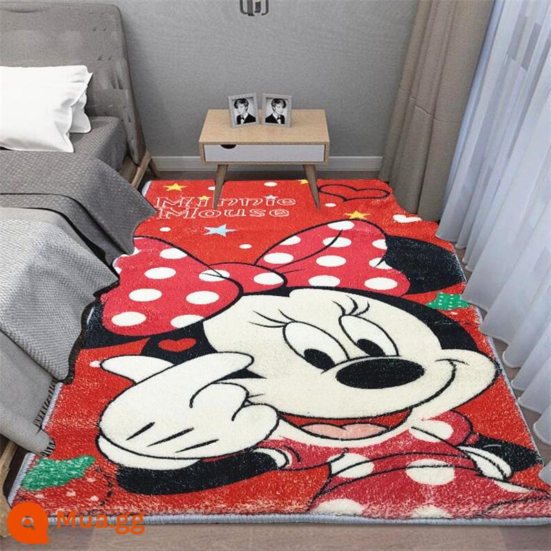 Ins dày hoạt hình chuột Mickey kỷ niệm thảm trẻ em phòng khách bàn phòng áo choàng phòng ngủ đầu giường thảm - Chuột đáy đỏ