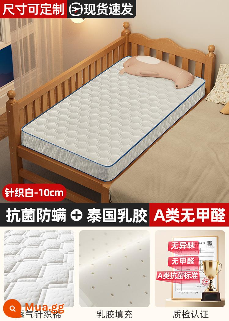 Tùy chỉnh nệm nệm cứng pad 60x20 trẻ em 80 nệm sinh viên ký túc xá đơn lẻ dừa bung em bé giường ngủ - Màu trắng quý phái [độ dày khoảng 10cm]