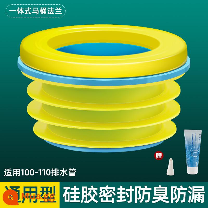 Phốt mặt bích nhà vệ sinh tích hợp kéo dài chống mùi chống rò rỉ silicone dày chống phản chiếu lắp đặt phổ biến bên dưới - [Bằng sáng chế thế hệ thứ 10 ◆ Hoàn tiền toàn bộ khi rò rỉ nước] Miếng dán mặt bích nhà vệ sinh + keo dán đường may đẹp