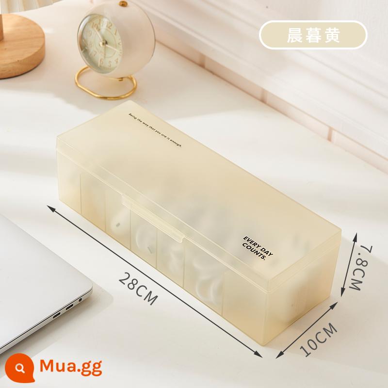 Hộp lưu trữ cáp dữ liệu máy tính để bàn điện thoại di động cung cấp điện cáp sạc lưới hoàn thiện hiện vật ngăn kéo đai chống bụi bọc cuộn dây - Chenmuhuang [Ghi chú dán miễn phí]