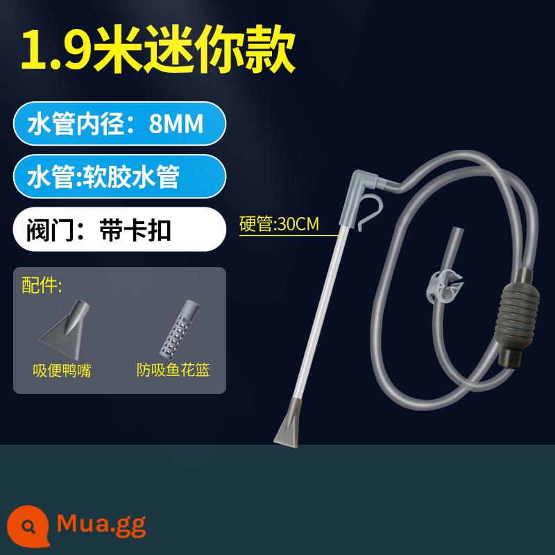 Thay nước bể cá hiện vật xi phông đổi nước ống bơm nước làm sạch cát vệ sinh bằng tay làm sạch phân hút nước thiết bị rửa cát - [Mẫu mini] 1,9 mét [khuyên dùng cho bể cá nhỏ]