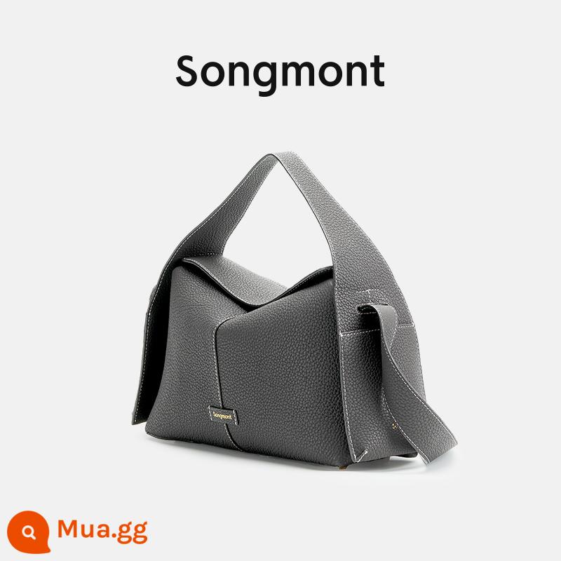 Songmont tai treo sê-ri túi mái hiên nhà thiết kế mới lớp trên cùng bằng da bò đi lại xách tay Messenger túi hobo - Đốm tro vụn