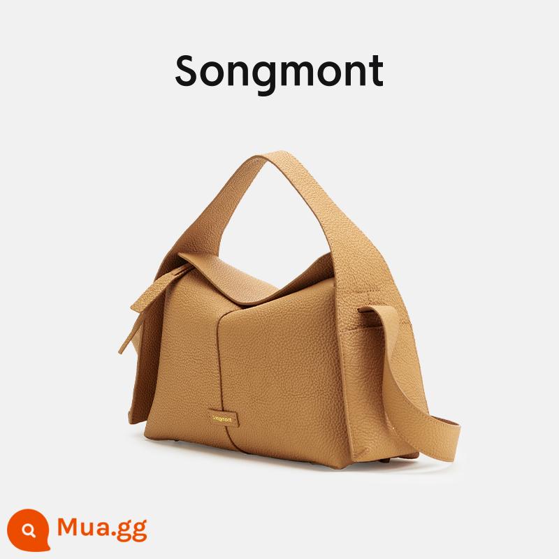 Songmont tai treo sê-ri túi mái hiên nhà thiết kế mới lớp trên cùng bằng da bò đi lại xách tay Messenger túi hobo - Đốm vàng sáp ong