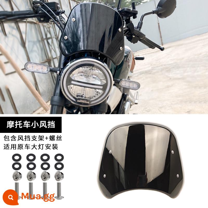 Thích hợp cho đầu máy Haojue TR300 Honda CBF190tr/SS Cub 2500 kính chắn gió nhỏ ánh sáng tròn retro sửa đổi - Kính chắn gió nhỏ chỉ dành cho 190SS★ Bao gồm giá đỡ vít