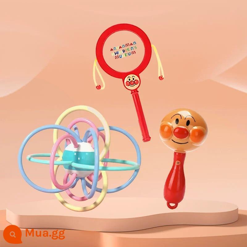 Đồ chơi cầm tay búa lục lạc cho bé sơ sinh Anpanman 0-6-12 tháng tuổi bé cầm nắm - Maracas+Rattle+Bóng Manhattan