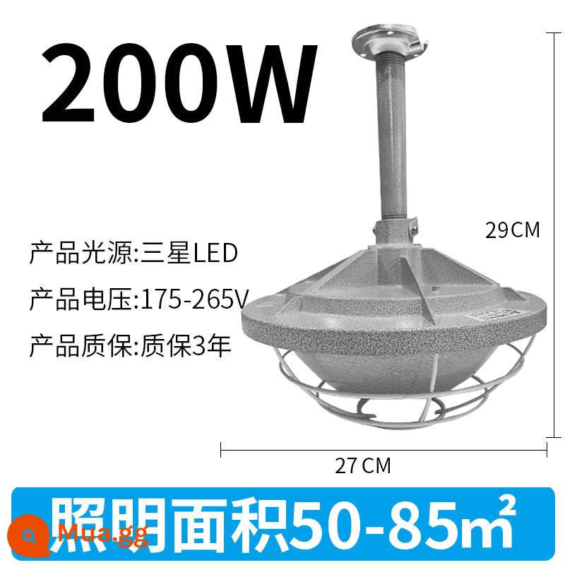 Đèn led chống cháy nổ nhà xưởng đèn công nghiệp khai khoáng chiếu sáng nhà xưởng nhà kho trạm xăng nhà xưởng chụp đèn chống bạo động chống cháy nổ siêu sáng - Model kỹ thuật-Nguồn sáng tích hợp 200W-LED (chứng chỉ đầy đủ)