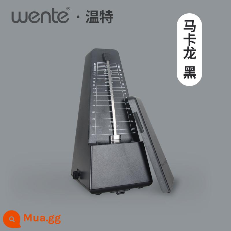 Wente Đức nhập khẩu Wente cơ học nhịp đàn piano kiểm tra kiểm tra đặc biệt đàn violon guitar nhịp điệu nhạc cụ đa năng - Macaron đen (thu thập để nhận folder nhạc + kèn harmonica + vải lau đàn piano)