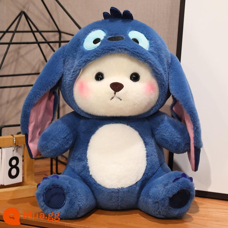 Búp bê Stitch Ngày lễ tình nhân Món quà sinh nhật ngày lễ tình nhân cho bạn gái Búp bê gấu Lena cho bạn gái - Biến hình thành Stitch [28 cm - mũ có thể tháo rời] [giả lông chồn]