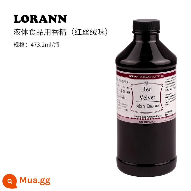 Hoa Kỳ nhập khẩu tinh chất nhung đỏ lorann màu bánh có thể ăn được sắc tố đỏ hương vị nướng cấp thực phẩm - Chai lớn nhung đỏ 473,2ml