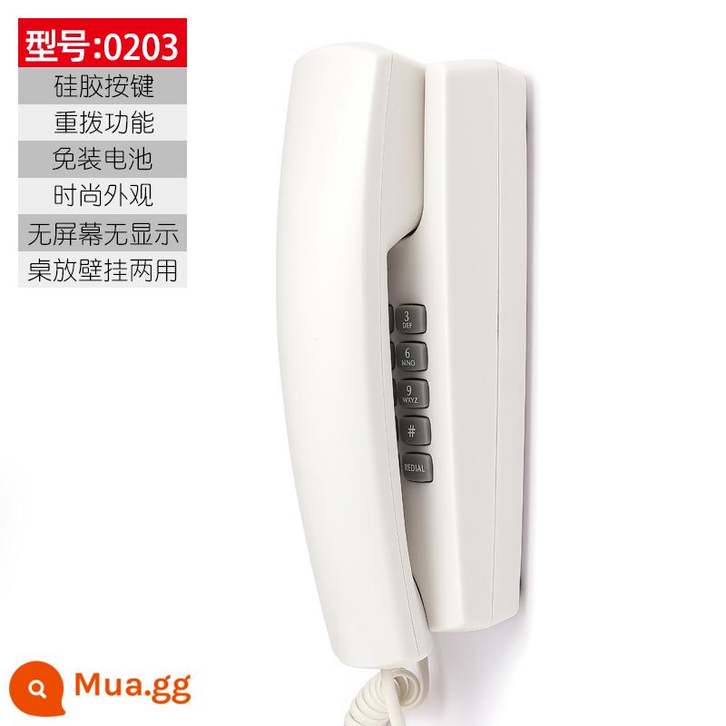 Fei Chuang 0200 điện thoại cố định treo tường điện thoại cố định treo tường tại nhà văn phòng khách sạn mở rộng mini - 0203-Trắng-Treo tường/Để bàn