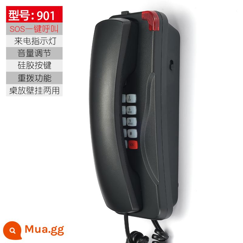 Fei Chuang 0200 điện thoại cố định treo tường điện thoại cố định treo tường tại nhà văn phòng khách sạn mở rộng mini - 901-đen--treo tường/gắn trên bàn