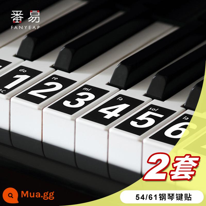 Miếng dán bàn phím đàn piano/88 phím 61/54 phím trong suốt miếng dán đàn piano điện tử ghi chú các ký hiệu ngữ âm miếng dán bàn phím ký hiệu âm nhạc năm dòng - Bộ 2 miếng dán phím đàn piano 54/61