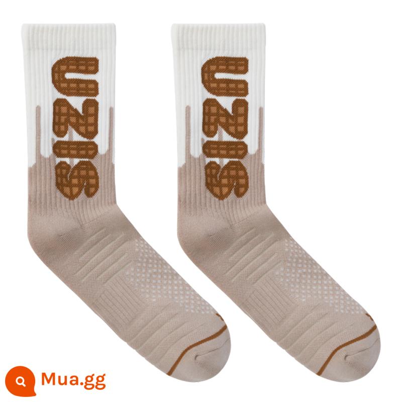 ACE toàn diện Uzis Basketball SOCKS CAO CẤP CHIA SẺ GIÁ TRỊ MENCOLOR MÀU SẮC MÀU SẮC [ICE CREAM] - Gạo trắng vani