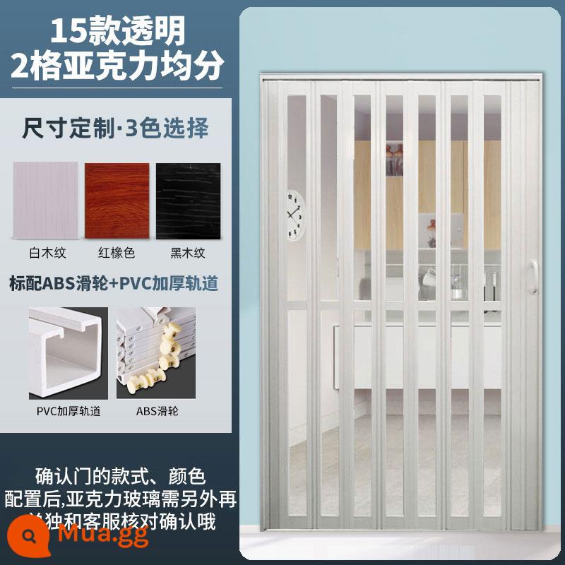 PVC gấp cửa vách ngăn cửa nhà bếp phòng ngủ phòng tắm cửa trượt đơn giản ban công nhà vệ sinh phòng bột vô hình cửa trượt - 15 phong cách