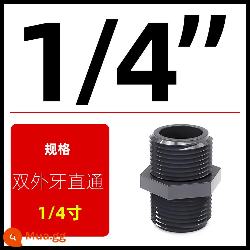 Dây bên trong PVC khớp nối răng ngoài trực tiếp Dây bên ngoài đi thẳng qua răng bên trong Phụ kiện đường ống nước bể cá Ống cấp nước cấp hóa chất UPVC - [Răng ngoài kép trực tiếp] 4 điểm-12