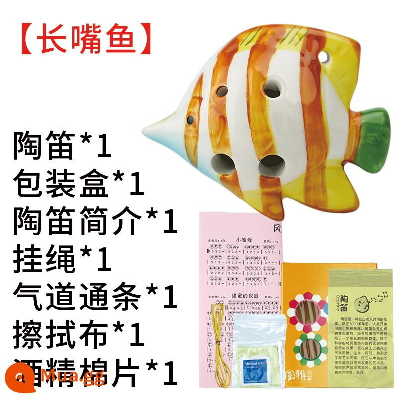 Fengya ocarina 4 lỗ ocarina biển hồ cá heo cá hề hình sáo 4 lỗ trẻ em đồ chơi tự học - Billfish [có đầy đủ phụ kiện và giáo cụ dạy học]