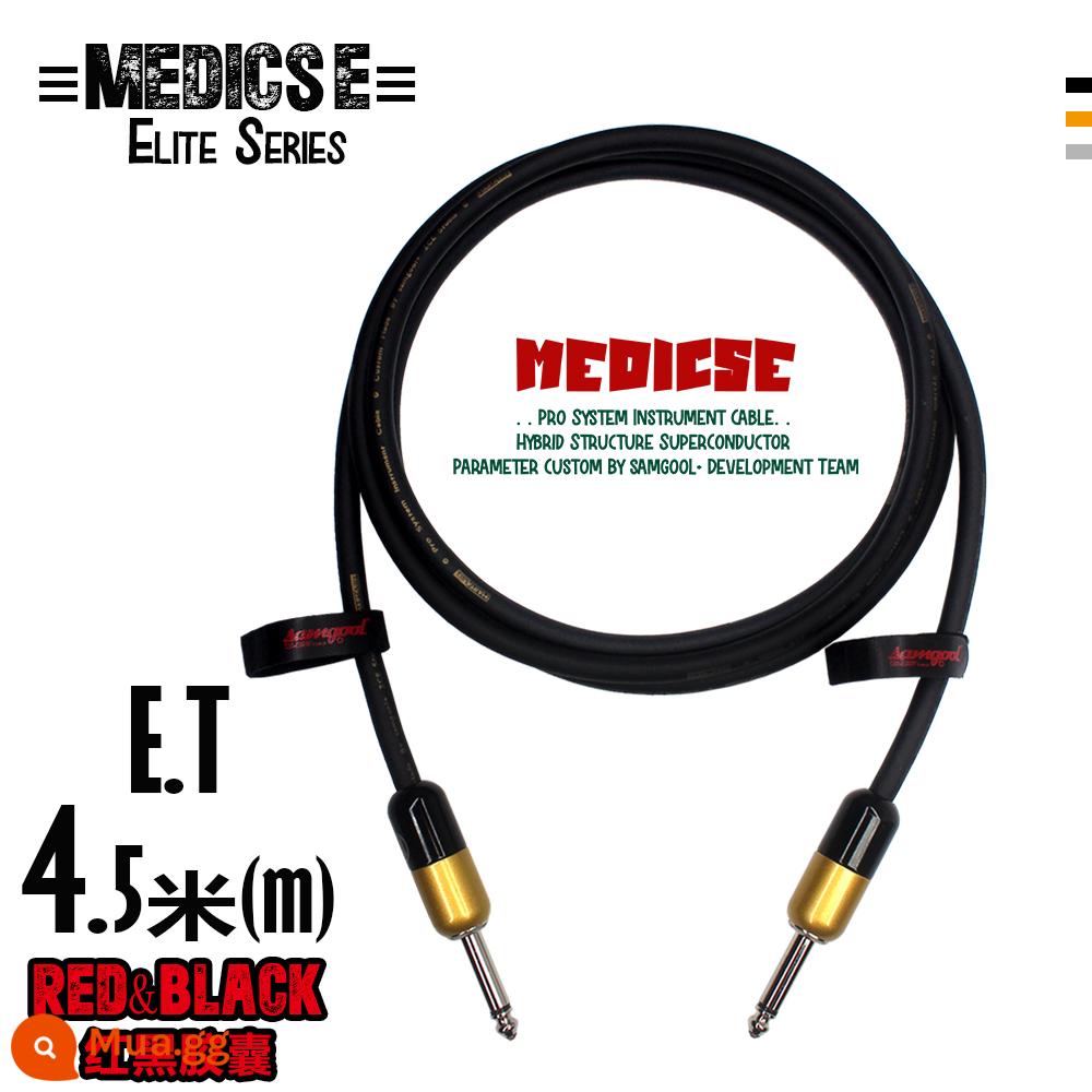 cáp đàn guitar samgool Martaarix nhạc cụ giảm tiếng ồn tần số hộp điện bass hiệu suất hiệu ứng thiết bị ghi âm âm thanh - Elite.ET088-4.5m-Viên nang vàng đen-Cát đen