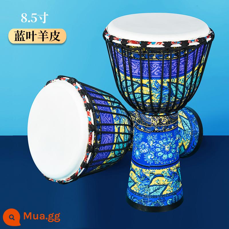 Trống Châu Phi trẻ em mẫu giáo dành riêng cho người lớn PVC nhẹ tambourine 8.5 inch 10 inch cho người mới bắt đầu nhạc cụ chuyên nghiệp - [Dây buộc nâng cấp] Da cừu lá xanh 8,5 inch + túi đựng em bé + dạy học