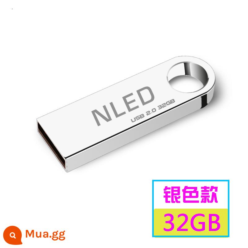 Ổ đĩa flash đấu thầu dung lượng nhỏ 128m 256M 512M 1G2g4g 8g 16gb Ổ đĩa flash USB chữ logo tùy chỉnh - Điểm bạc 32[GB]