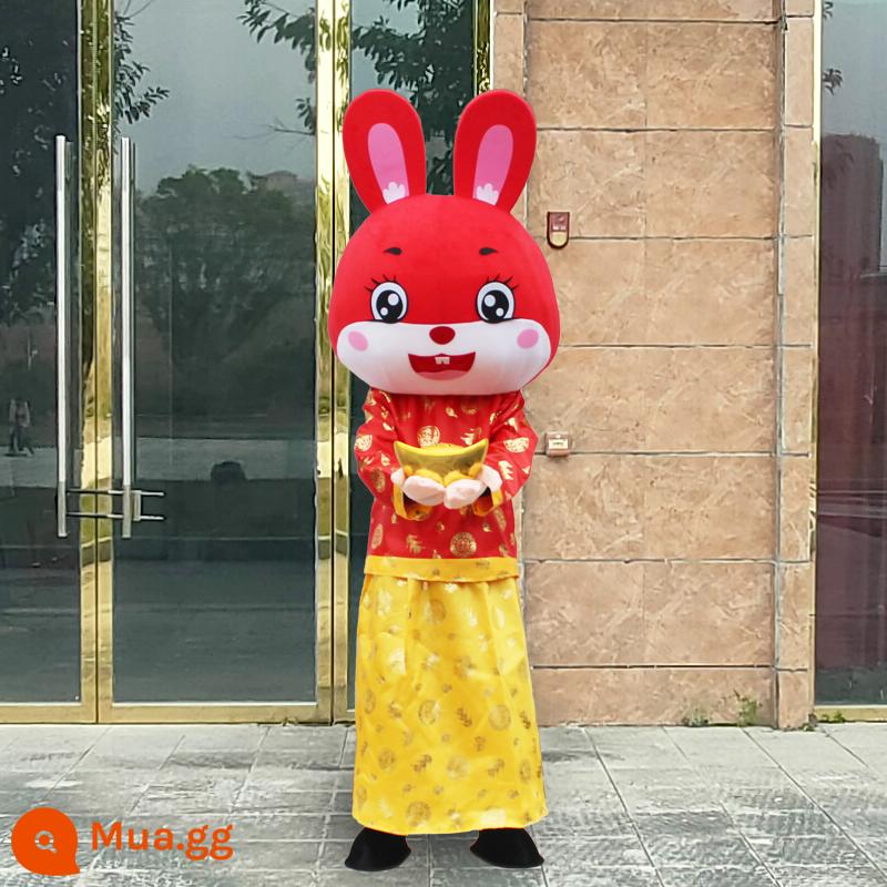 Thỏ hoạt hình Doll Quần áo Thỏ năm đi bộ Hoạt động Prot & Zodiac Linh vật hiệu suất Quần áo búp bê - Thỏ lễ hội hai mảnh số 2 - phôi miễn phí (bộ hoàn chỉnh)