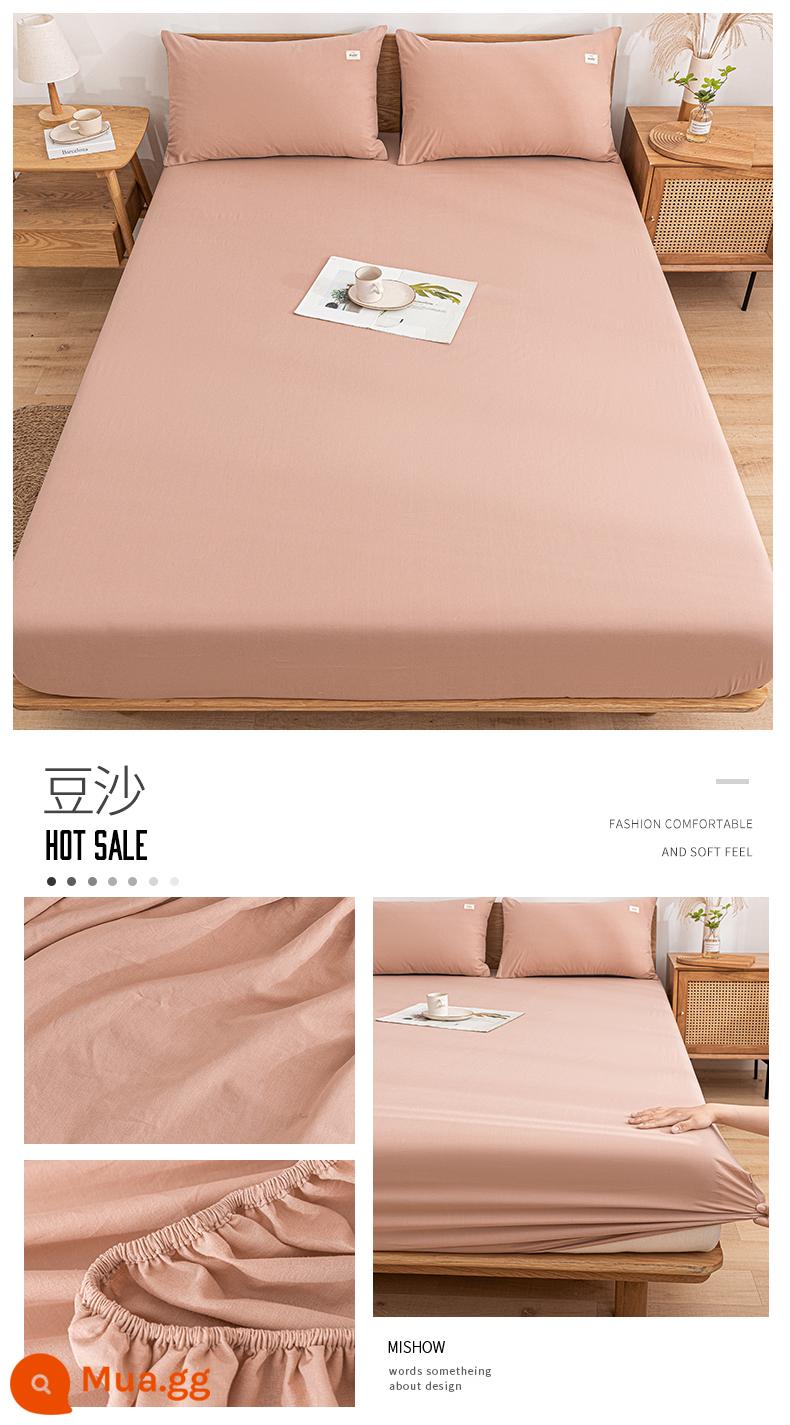 Jieliya Xinjiang Cotton Bed Bed Single -Belling Bed Bed Cover Cotton Cotton Tablet Bed Bed Bedding Bed Cover Bụi che phủ bụi - Bột đậu [bông Tân Cương chải kỹ, quy trình rửa sạch]