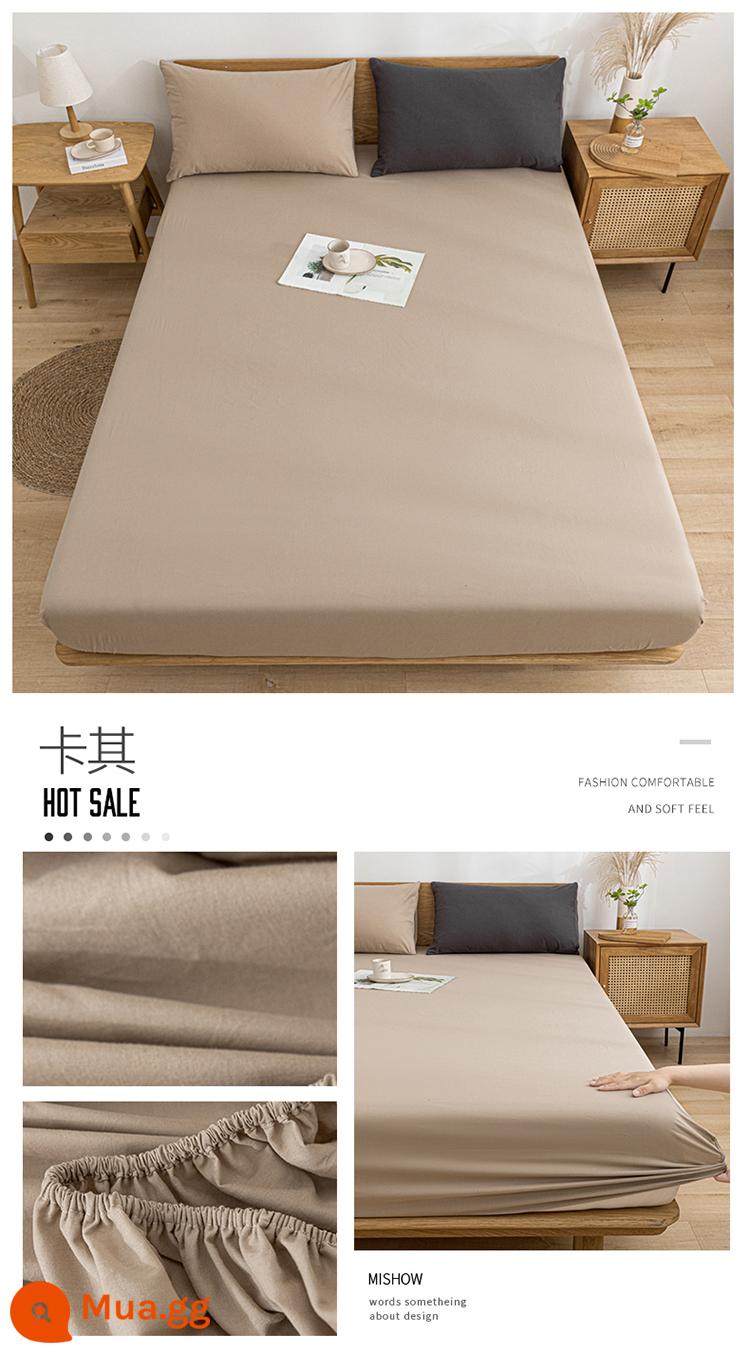 Jieliya Xinjiang Cotton Bed Bed Single -Belling Bed Bed Cover Cotton Cotton Tablet Bed Bed Bedding Bed Cover Bụi che phủ bụi - Khaki [bông Tân Cương chải kỹ, quy trình giặt]