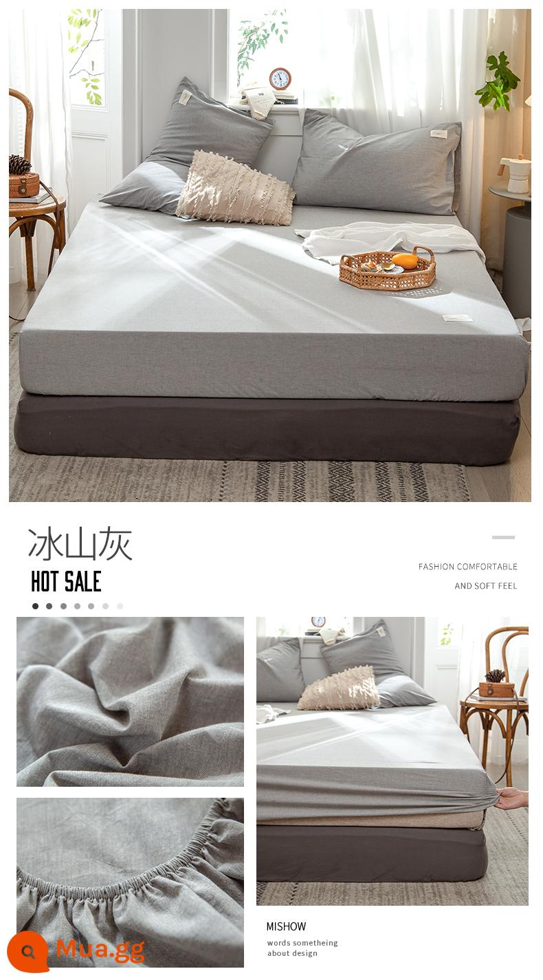 Jieliya Xinjiang Cotton Bed Bed Single -Belling Bed Bed Cover Cotton Cotton Tablet Bed Bed Bedding Bed Cover Bụi che phủ bụi - Iceberg Grey [bông Tân Cương chải kỹ, quy trình giặt sạch]