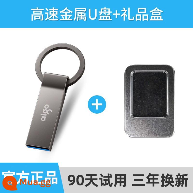 Nhà Yêu Nước Xe Ô Tô Ổ Đĩa Flash 64GB Chính Hãng Tốc Độ Cao USB3.1 U Đĩa 64G Cá Tính Sáng Tạo Tùy Chỉnh Đèn LED USB U310pro - Đĩa U + hộp sắt