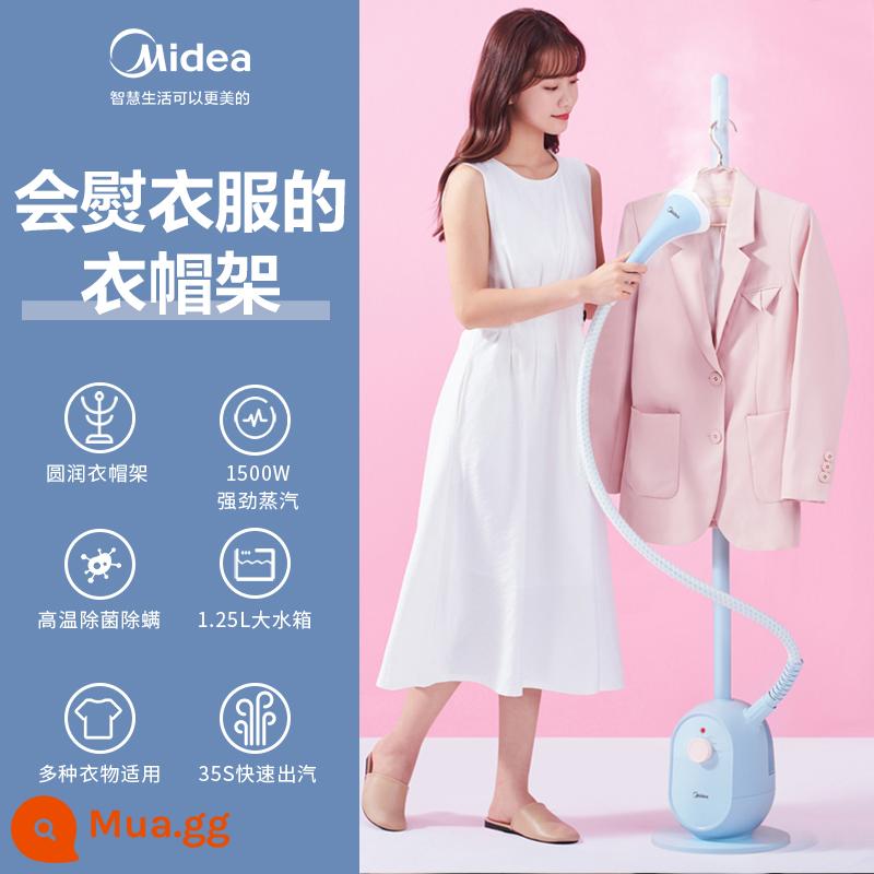 Bàn là hơi nước Midea gia đình nhỏ treo bàn ủi hơi nước cầm tay ủi quần áo hiện vật ký túc xá di động không dây - trời xanh