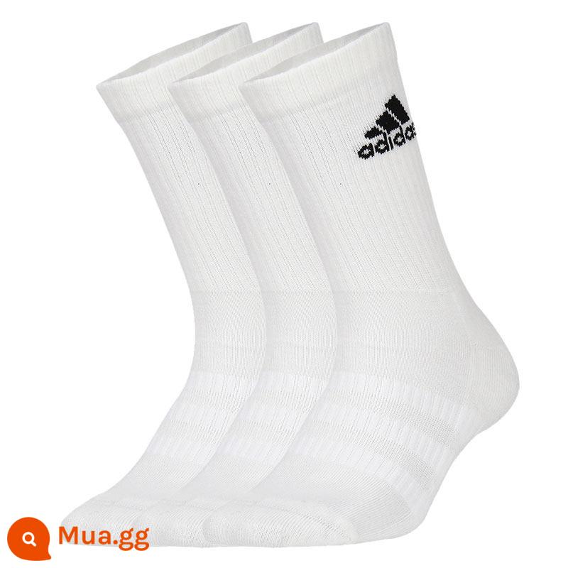 Vớ Adidasadidas, vớ bóng rổ, vớ thể thao, vớ cỏ ba lá nam, vớ trẻ em - [Đế Khăn Toàn Đế]Trắng DZ9356 Ba Đôi