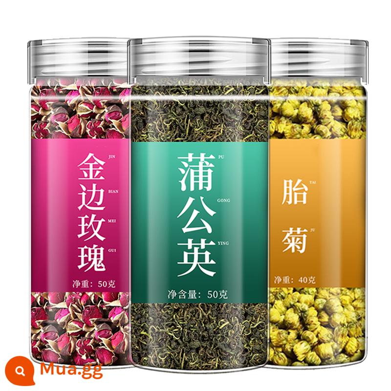 Trà bồ công anh mới Granny Ding 500g Núi Trường Bạch chính hãng có thể kết hợp với nước ngâm hoa cúc để thanh nhiệt, giảm nhiệt cho trà nóng bảo vệ sức khỏe. - Bồ công anh + Hoa hồng + Hoa cúc [tổng cộng 3 chai]