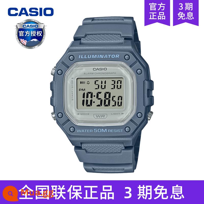 Đồng hồ nam casiooCASIO thể thao g-shock mặt vuông nhỏ tim thép không máy W-218HD-1A - W-218HC-2AVDF[mẫu dành cho nữ]