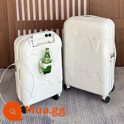 Vali đa chức năng thời trang mới cho bé gái siêu nhẹ 20 inch xe đẩy đựng kem lên máy bay Vali lên máy bay cho nam - bụng cá trắng