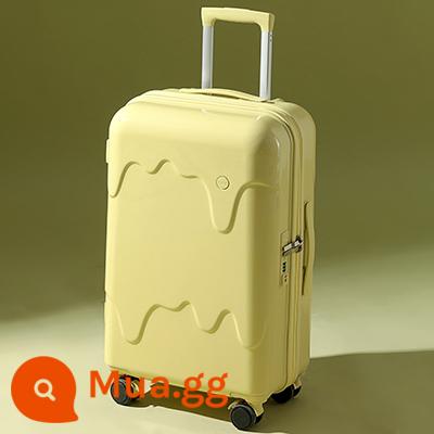 Vali đa chức năng thời trang mới cho bé gái siêu nhẹ 20 inch xe đẩy đựng kem lên máy bay Vali lên máy bay cho nam - phô mai vàng