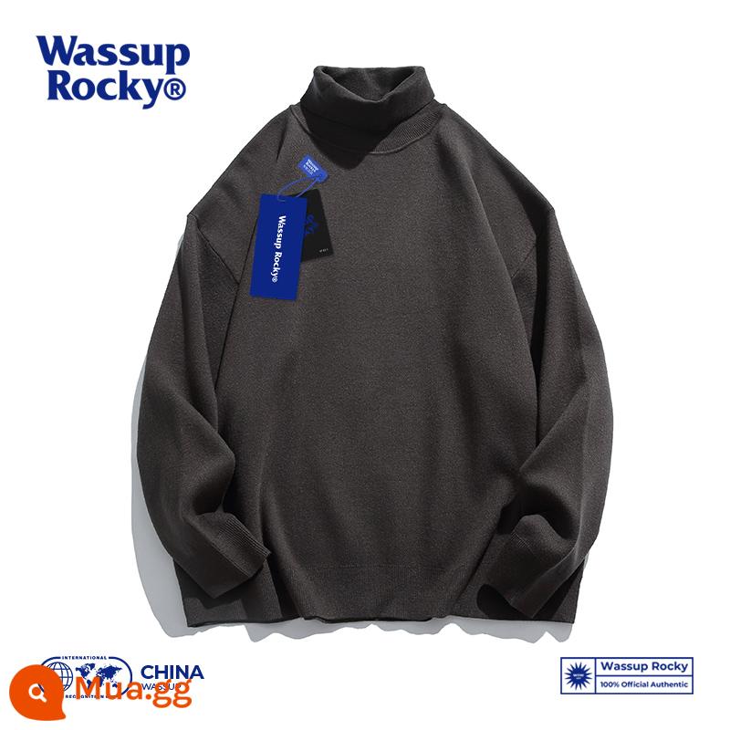 Wassup Rocky Nhật Bản Retro Màu sắc Solid Via thông thường Men Mùa đông Áo khoác Kning High mùa đông - thần xám