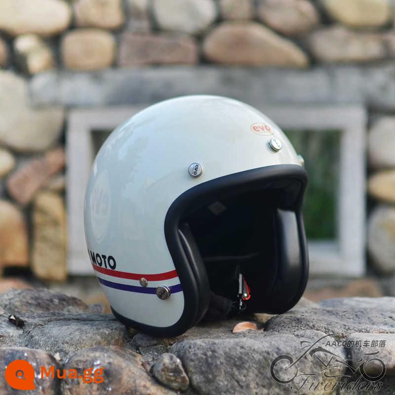 Đài Loan EVO Mũ Cứng Retro 34 Mũ Bảo Hiểm Nửa Đầu Máy Vespa Giang Cát Đạp Nam Nữ Thân Mũ Bảo Hiểm Nhỏ Với Kính Mát Ống Kính - xe máy(evo)