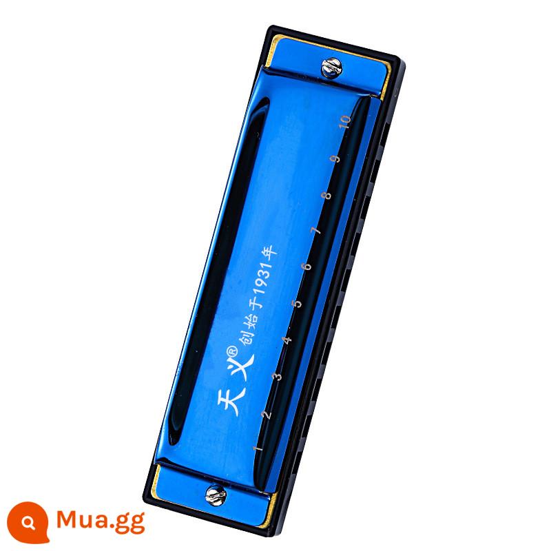 Tianyi harmonica 10 lỗ blues hiệu suất chuyên nghiệp cấp blues c-tone dành cho người lớn trẻ em mới bắt đầu học sinh nhập cảnh mười lỗ - Ngọc Sapphire xanh