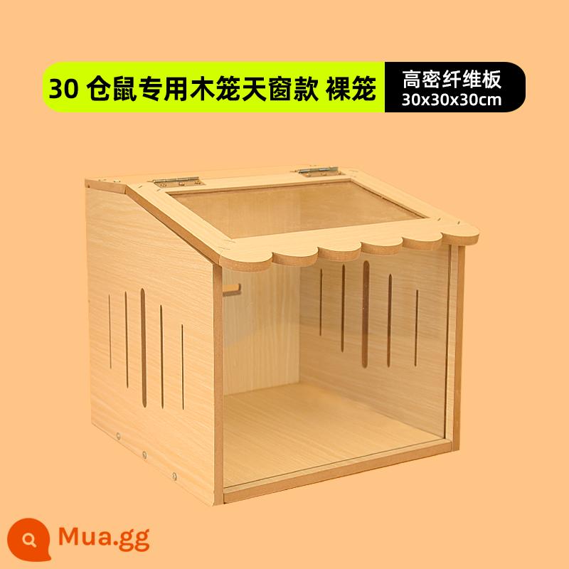 Lồng chuột hamster gấu vàng biệt thự siêu lớn sang trọng hamster nhỏ cung cấp gói hoàn chỉnh lồng lâu đài acrylic hai lớp - Lồng trần gỗ ấm áp thu đông