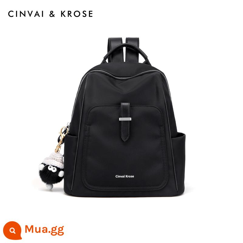 Nhỏ C & K Flagship Store Schoolbag Ba Lô Nữ 2023 Thời Trang Mới Học Sinh Trung Học Cơ Sở Ba Lô Túi Du Lịch - Mặt dây chuyền không có màu đen