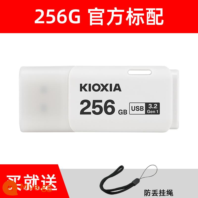 Kioxia Ổ Đĩa Flash 256G Tốc Độ Cao USB3.2 Máy Tính Dung Lượng Lớn Xe Sinh Viên Đèn LED Cổng USB Chính Hãng Chính Thức Flagship Store - Cấu hình tiêu chuẩn trắng 256G