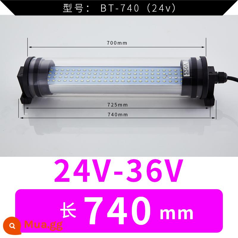 Đèn Led Máy Công Cụ Đèn Làm Việc Máy Tiện CNC Đèn Tiết Kiệm Năng Lượng Dạng Ống Đèn Huỳnh Quang 24 Đèn Chiếu Sáng Chống Dầu Chống Thấm Nước 220V - dài 740mm 24V