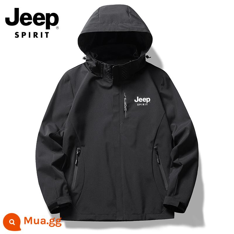 Jeep Jeep Sports Windskin Packet Áo khoác gói nữ đi bộ ngoài trời đi du lịch ngoài trời Vận động - Màu đen đậm [phong cách của phụ nữ]